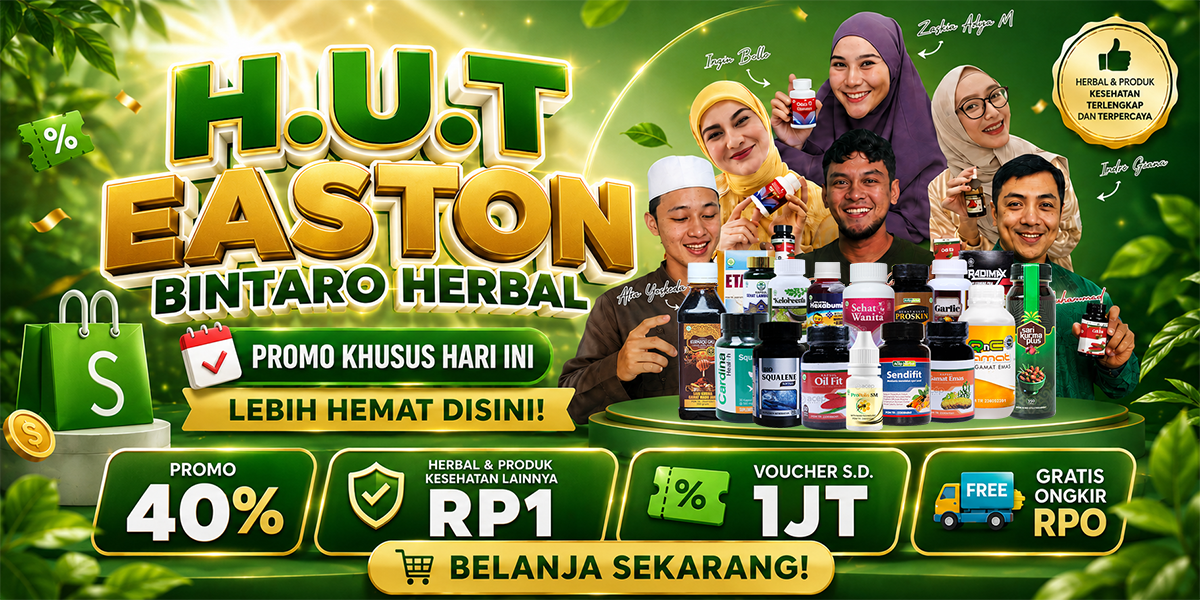 Banner selamat datang Easton Bintaro Herbal